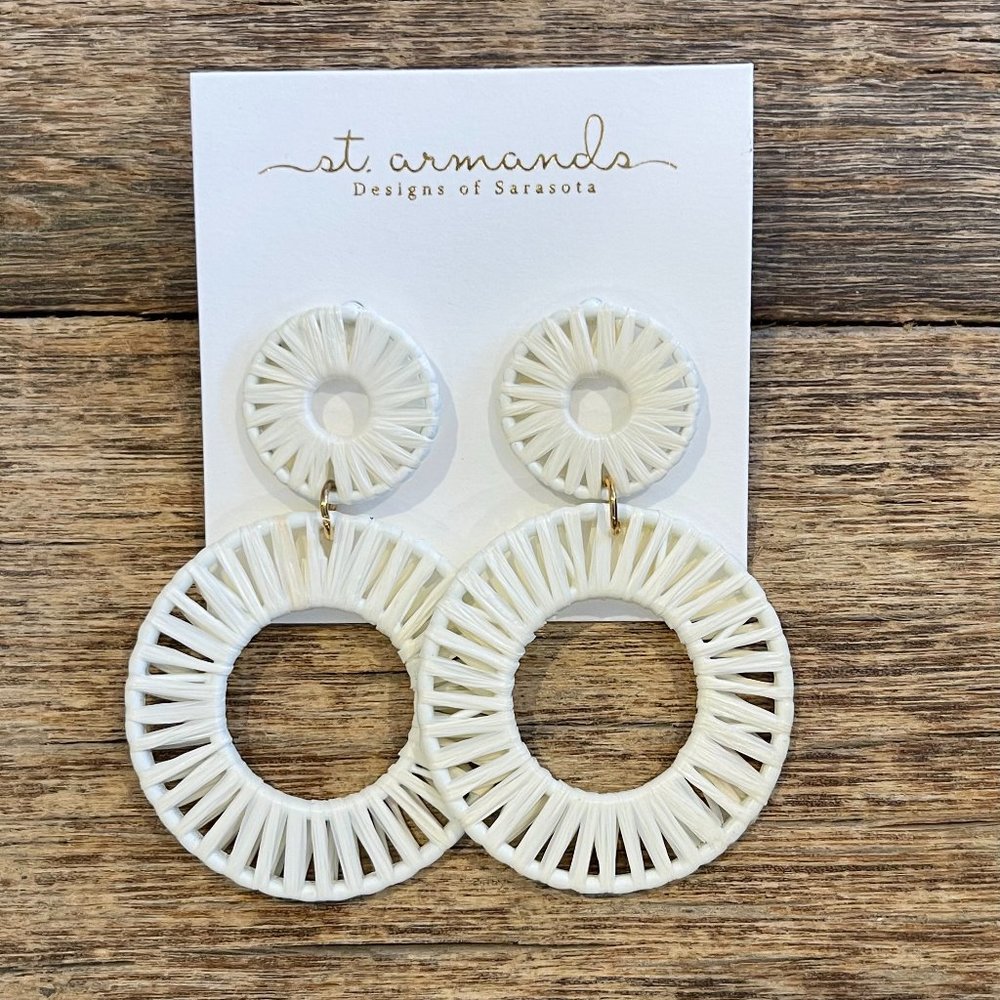 Calypso Raffia Circle Earrings